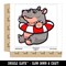 Water Bottle Sticker Set Baby Hippo in Lifesaver Life Preserver Cute Waterproof Vinyl Stickers Pack Decal, Skateboard, Laptop, Car, Window, Bumper - 5 Pack